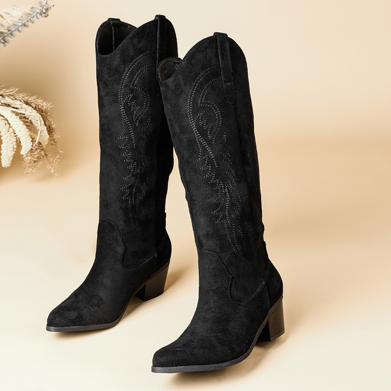 Women's Pointed Toe Suede Embr - Embroidery Gift ulasan dan harga