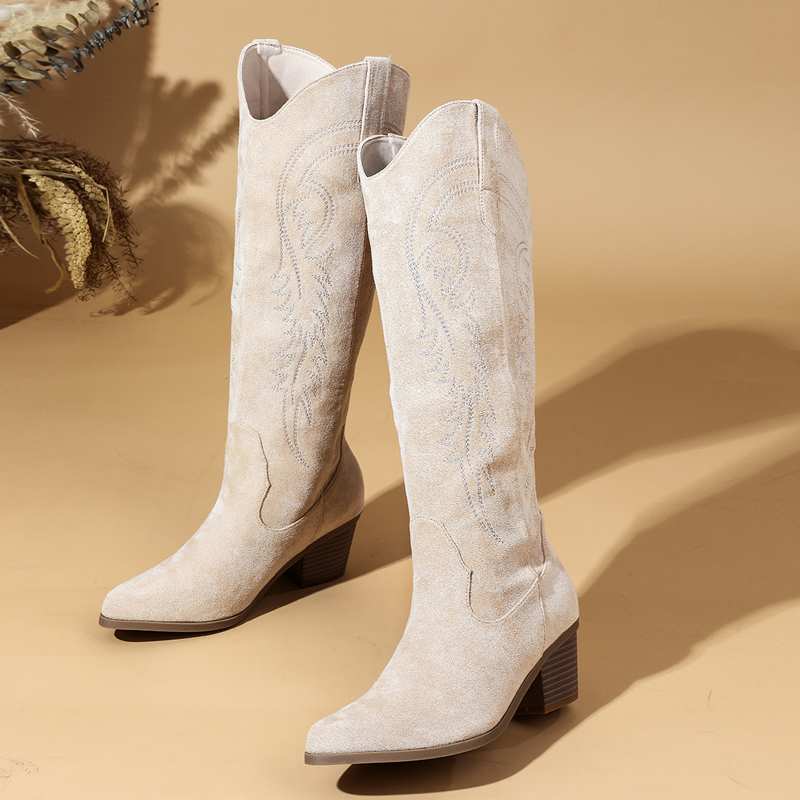 Women's Pointed Toe Suede Embr - Embroidery Gift ulasan dan harga