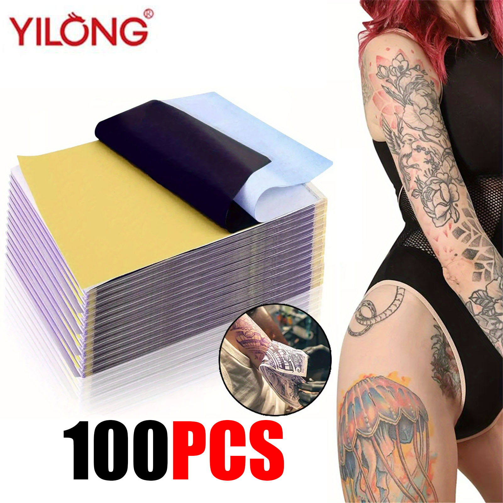 100PCS Professional Tattoo Tra - Transfer Paper Carbon ulasan dan harga