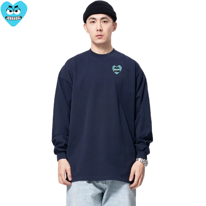 Break Egg Men Long-sleeved T-s - Embroidery Egg ulasan dan harga