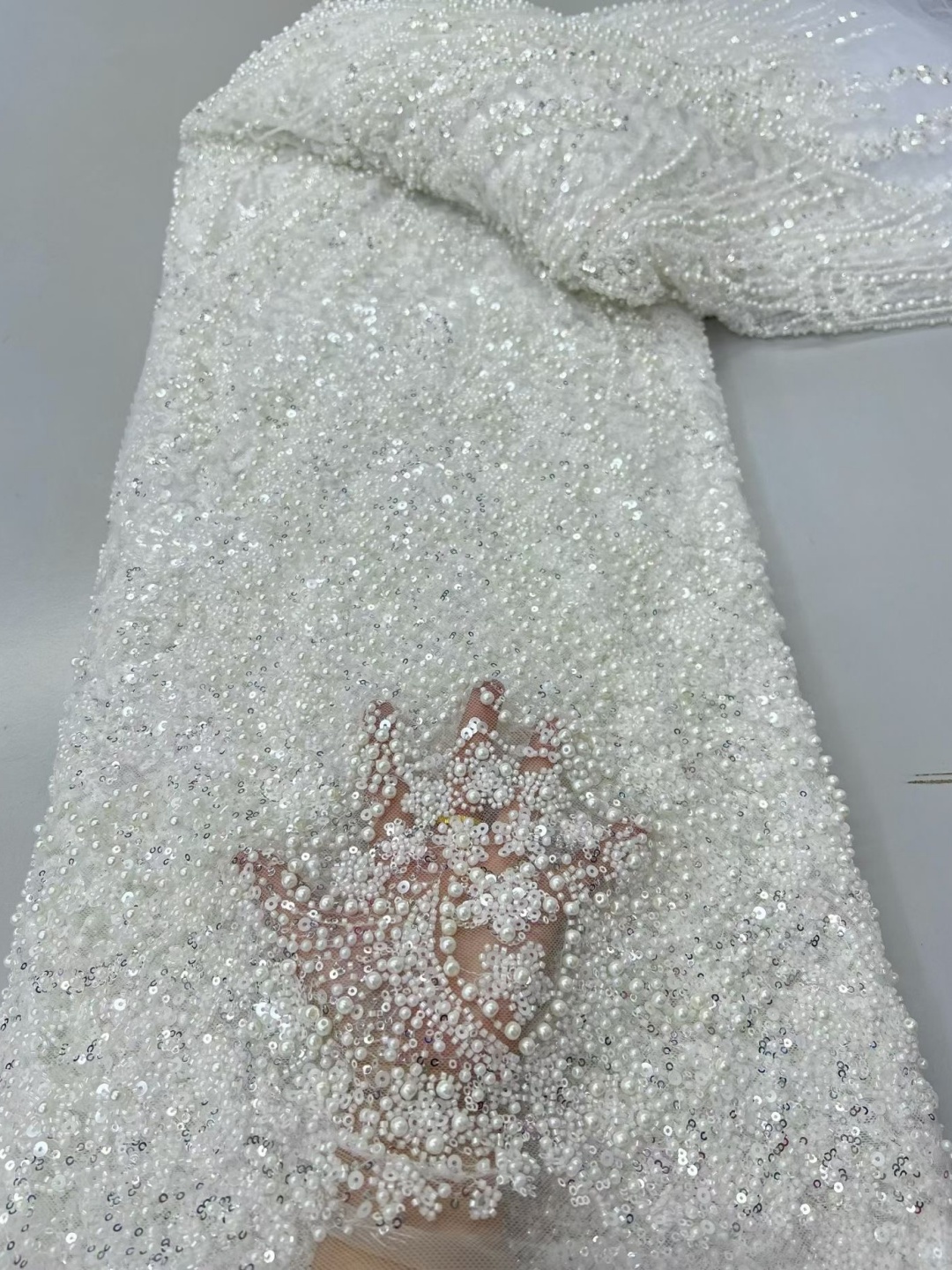 Nigerian Velvet Sequins Lace F - Velvet Fabric Embroidery ulasan dan harga