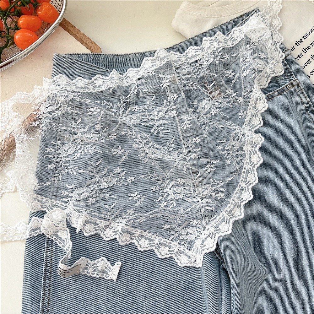Harajuku Y2K Triangle Apron Fl - Embroidery Apron ulasan dan harga