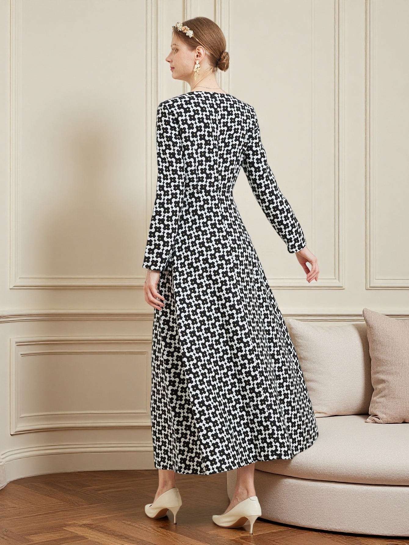DEVCHATA Luxury Women Vintage  - Embroidery Abaya ulasan dan harga
