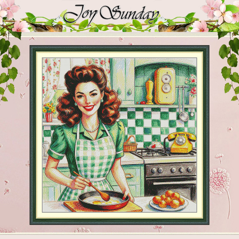The Girl in Green Checked Apro - Embroidery Apron ulasan dan harga