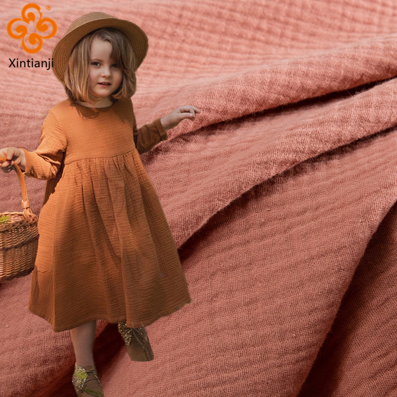 Double Layer Gauze Fabric 100% - Linen Fabric Natural ulasan dan harga