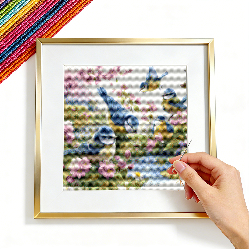 Cross Stitch Bird Animal Embro - Embroidery Guide Paper ulasan dan harga