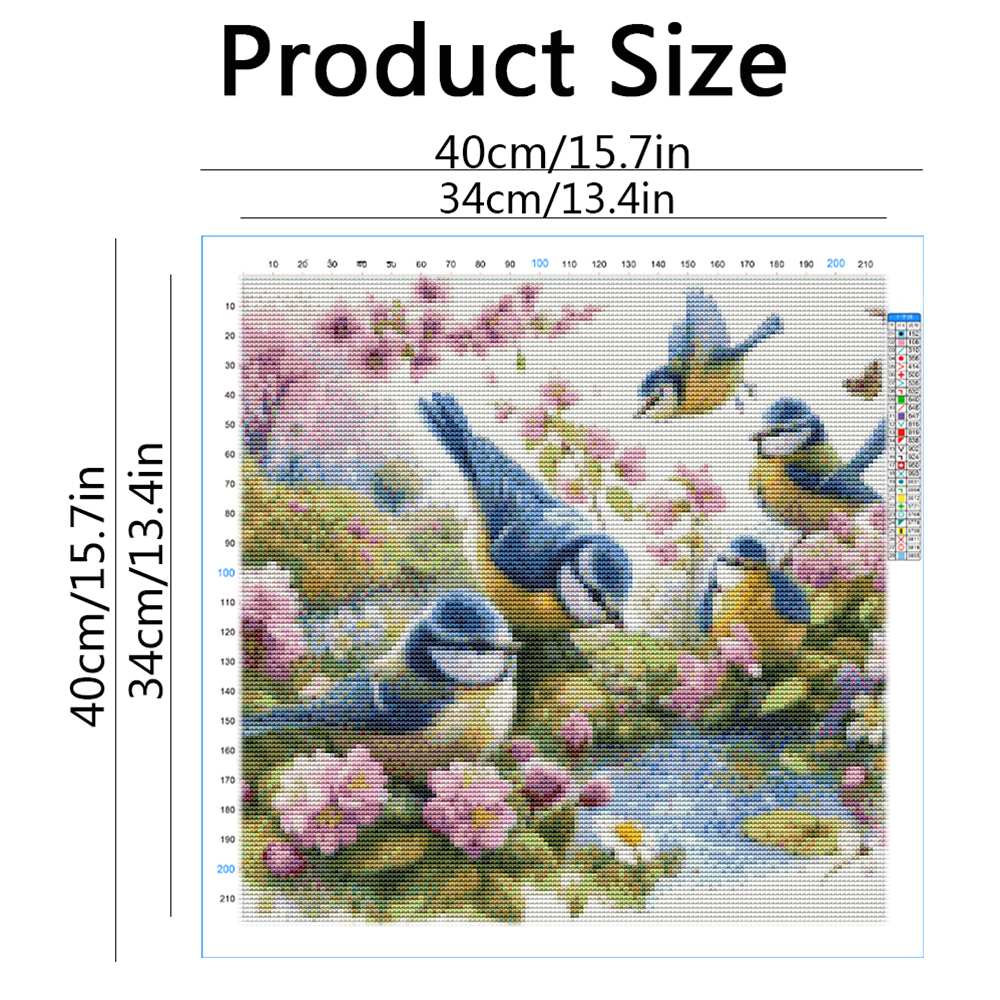 Cross Stitch Bird Animal Embro - Embroidery Guide Paper ulasan dan harga