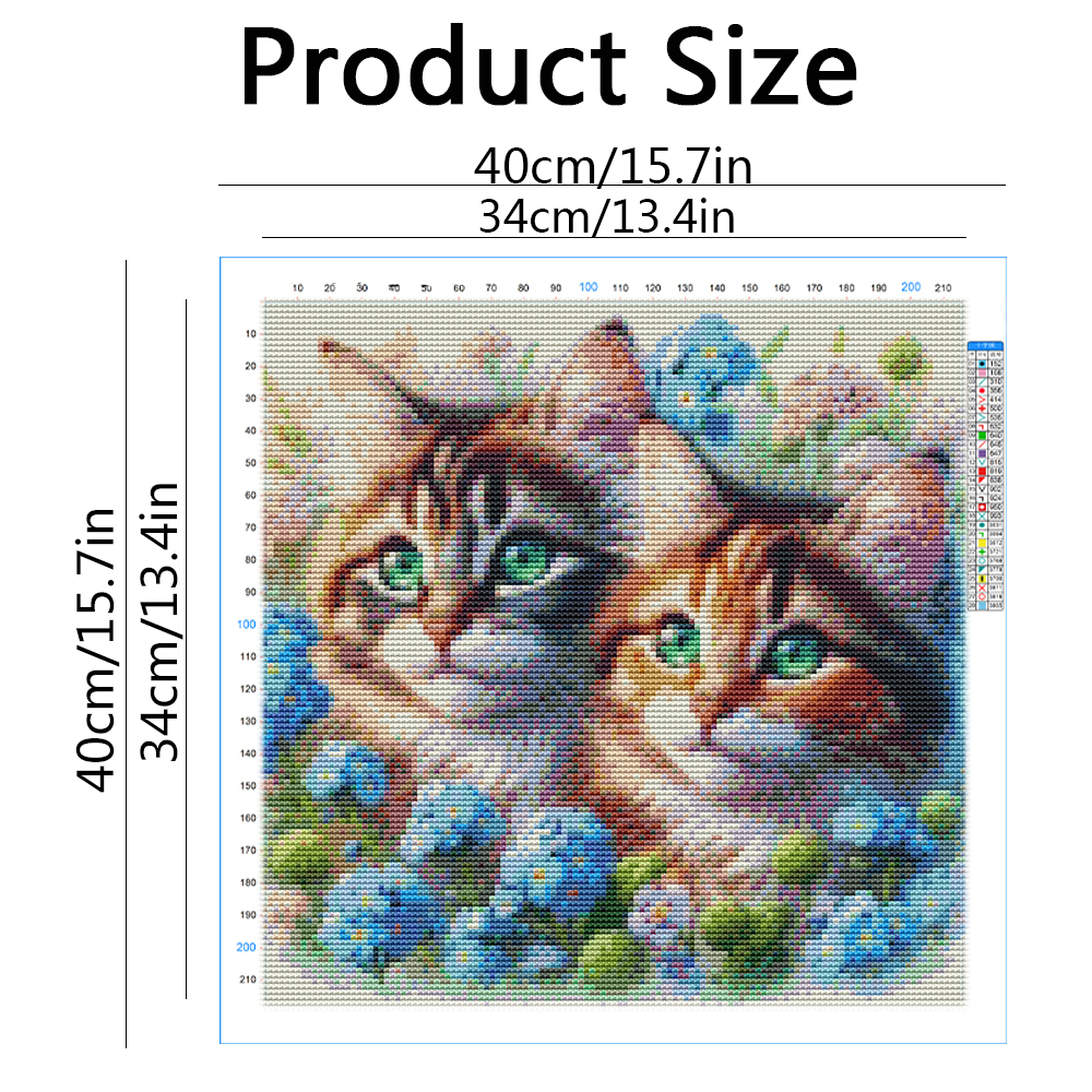 Cross Stitch Kit Cat Animal Gu - Embroidery Guide Paper ulasan dan harga