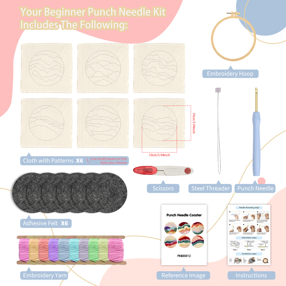 GATYZTORY 6pcs/Set Punch Needl - Embroidery Guide Book ulasan dan harga