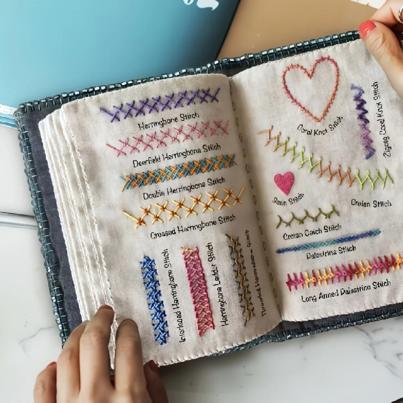 1 set of embroidery embroidery - Embroidery Guide Book ulasan dan harga