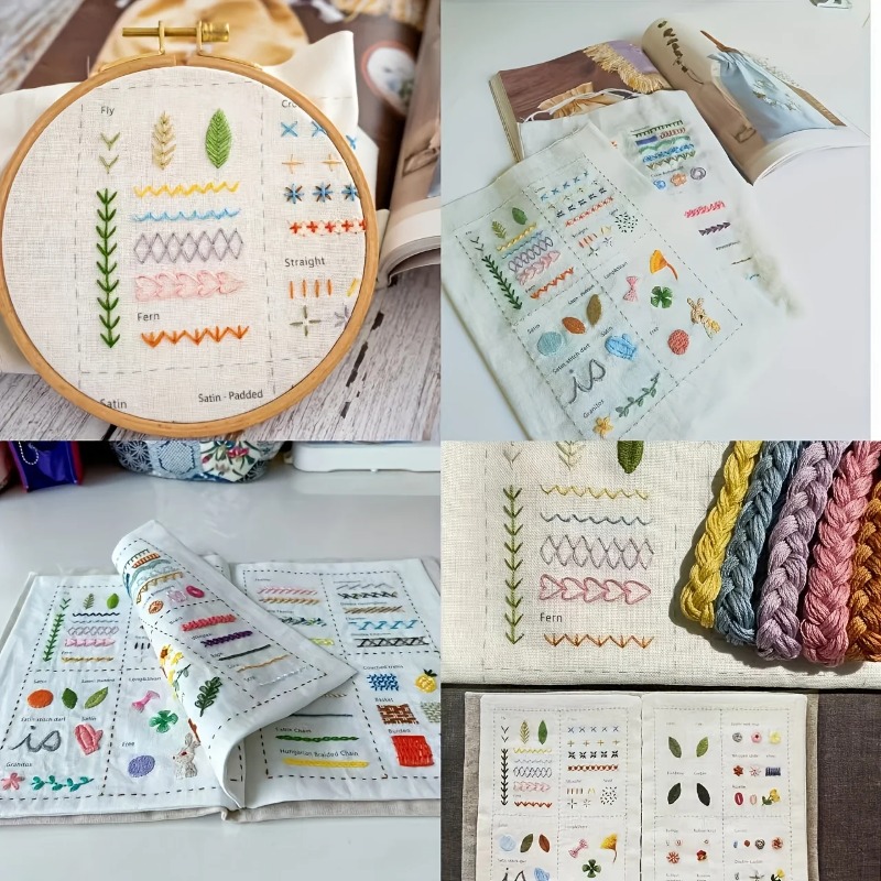1 set of embroidery embroidery - Embroidery Guide Book ulasan dan harga